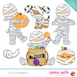 Little Mummys Cute Digital Clipart - Commercial Use OK - Halloween Mummy  Clipart - Halloween Clipart - halloween, Mummy Graphics
