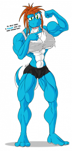 Sirena Muscle Show by Growshi -- Fur Affinity [dot] net