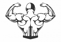 Muscle Drawing Png - Muscle Man Back Drawing, Transparent ...