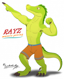 Rayz in his muscle posing! by SAGADreams on DeviantArt