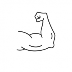 Strong muscles – vector icon » Clipart Station