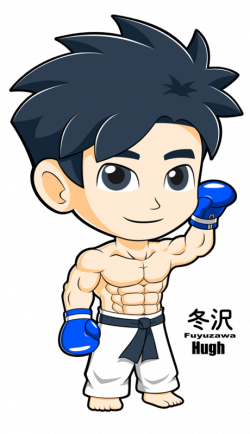 Muscular chibi boxer : Hugh by FasciDevVion on DeviantArt
