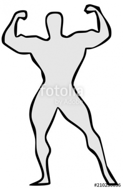 strong muscular man illustration vector