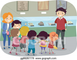Vector Illustration - Trip to the museum. EPS Clipart ...