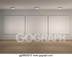 Stock Illustration - illustration of museum interior with ...
