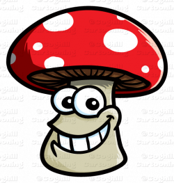 Cartoon Smiling Mushroom Clip Art Stock Illustration - Coghill ...