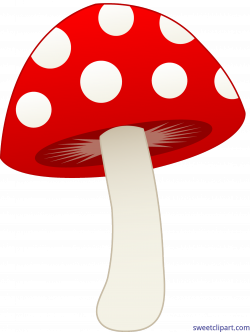 Mushroom Red White Clip Art - Sweet Clip Art