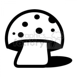 black and white mushroom clipart. Royalty-free clipart # 371369