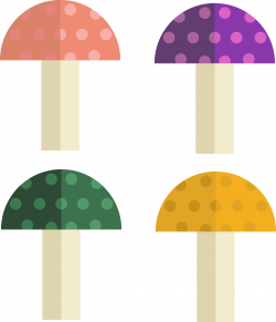 Clipart - mushroom flat