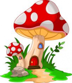 mushroom house for you design vector art illustration ...