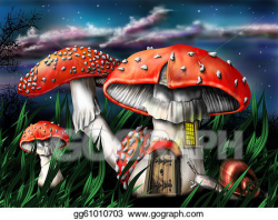 Stock Illustration - Magic mushrooms. Clip Art gg61010703 ...