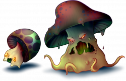 Evil Mushroom and Super Evil Mushroom by oCrystal on DeviantArt