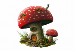 House Drawing Mushroom Png File Hd Clipart - Mushroom Fairy ...
