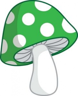 Toadstool Clipart Image: Spotted green toadstool or mushroom ...