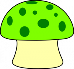 Green Mushroom Yellow Base Clip Art at Clker.com - vector ...