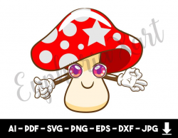 Mushroom svg, mushroom cricut, mushroom clipart, mushroom cartoon, mushroom  icon, mushroom logo