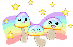 Rainbow Mushroom Group by Piucca on DeviantArt