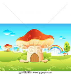 Vector Art - Mushroom garden. Clipart Drawing gg57692835 ...
