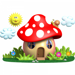 Mushroom House Stickers, Kids Stickers Discount - Deco Soon
