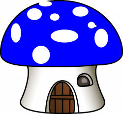 Mushroom In Blue Clip Art at Clker.com - vector clip art online ...