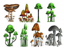 Magic Mushrooms 2 PNG Stock by Roy3D on DeviantArt