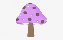 Mushroom Clipart Purple Mushroom - Mushroom Purple Cartoon ...