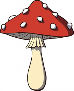Amazon.com: Cute Simple Red Umbrella Mushroom Cartoon Vinyl ...