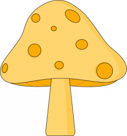 Yellow Spotted Mushroom Clip Art - Yellow Spotted Mushroom Image