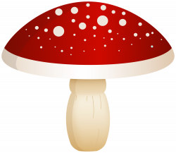 Red Mushroom With White Dots PNG Clip Art - Best WEB Clipart