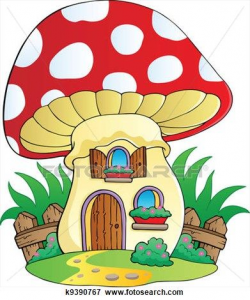 Cartoon mushroom house Clip Art | Gnome ideas | Cartoon ...