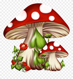 Red And White Mushrooms Clipart (#2984558) - PinClipart
