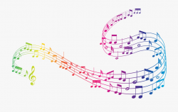 Colorful Music Clipart - Transparent Background Music Notes ...
