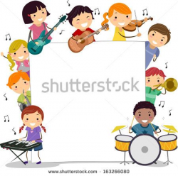 Illustration of Kids Holding Musical Instruments Surrounding ...