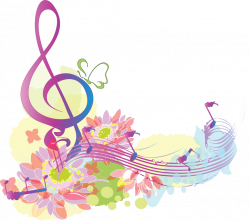 Musical note Clef - Flowers and music symbol image 1024*909 ...