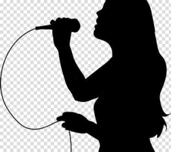 Silhouette Singing Music, girl singing transparent ...