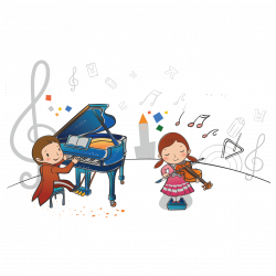 Piano Cartoon Music Child - Playing children 1181*1181 transprent ...