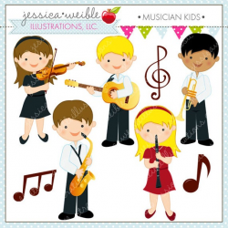 Musician Kids Cute Digital Clipart - Commercial Use OK - Music Clipart,  Band Graphics, Orchestra Clipart, Violin, Guitar, Trumpet