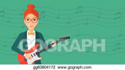 Vector Art - Musician playing electric guitar. Clipart ...