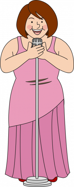 Clipart - Woman Singing (#1)