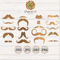 Hipster Mustache SVG, Mustache Clipart, Silhouette Cut File, Vintage  Mustaches Hand Drawn, Mustache Bundle SVG, Mustache Vector PNG dxf