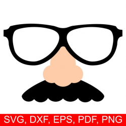 Fake Nose Mustache and Glasses SVG file for April Fool's Day, Joke Nose  clipart, April Fools Printable Prank nose, Disguise Svg, Costume Svg