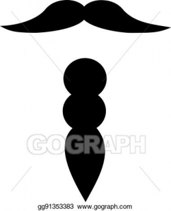 Vector Stock - Napoleon beard mustache. Clipart Illustration ...