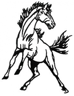 Mustang clipart black and white 7 » Clipart Portal
