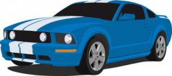 Blue Mustang Clipart