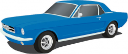 Blue Mustang Clipart