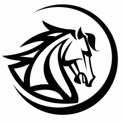 Mustang Stallion Logo Black - horseshoe 1452*1452 transprent Png ...