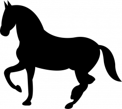 Dancing Black Horse Shape Of Side View Svg Png Icon Free Download ...