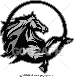 Vector Art - Mustang stallion graphic mascot ima. Clipart ...