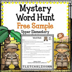 Free Sample Context Clues - Mystery Word Hunt