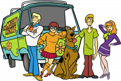 Scooby Doo In Front Of Mystery Machine transparent PNG - StickPNG